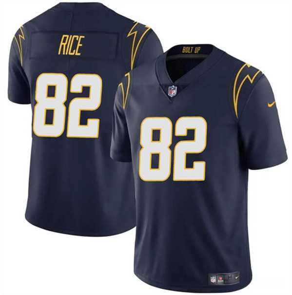 Men & Women & Youth Los Angeles Chargers #82 Brenden Rice Navy 2024 Draft Vapor Limited Stitched Jersey->los angeles chargers->NFL Jersey